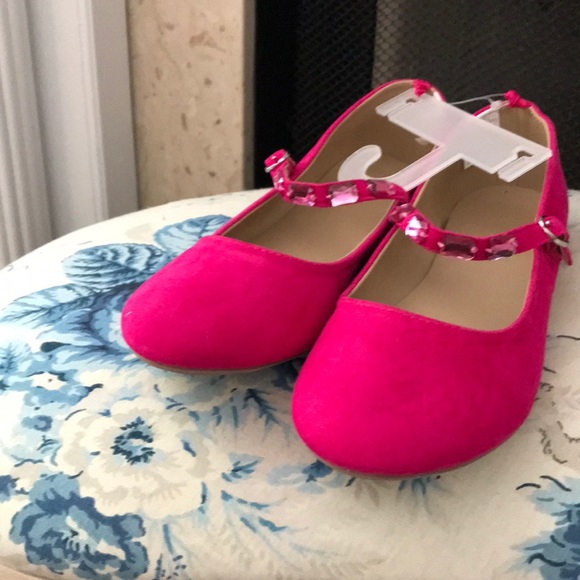 Gymboree dark pink jeweled shoes dressy fuchsia - Picture 2 of 5